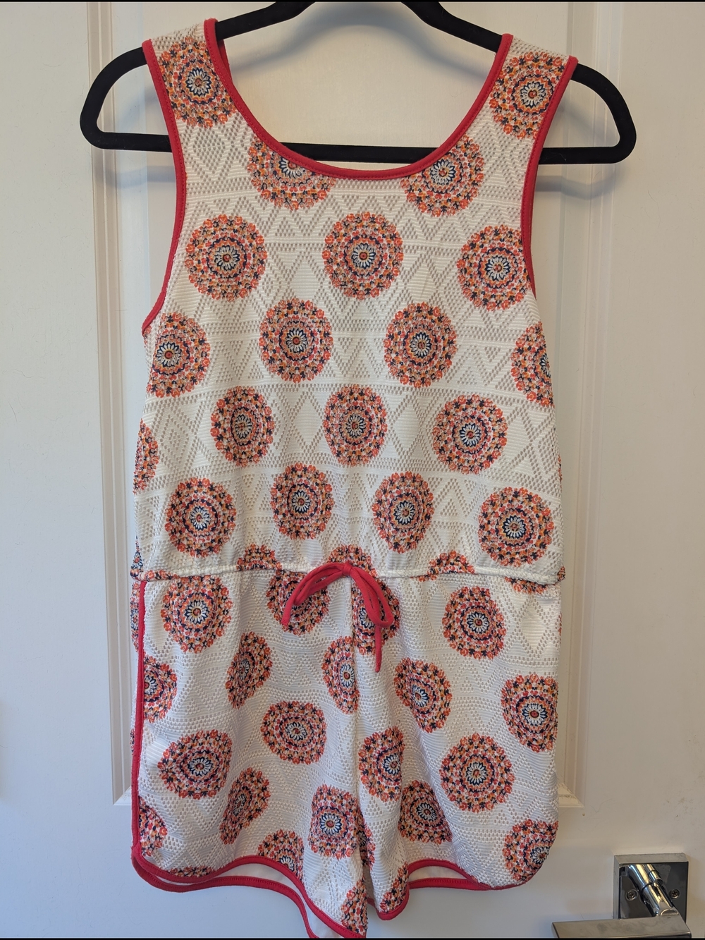 Romper/Bathing Suit Cover Up with Medallion Print